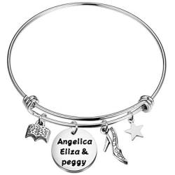 ENSIANTH The Schuyler Sisters Angelica Eliza & Peggy Broadway Show Hamilton Gift Musical Hamilton Bracelet Broadway Jewelry