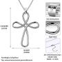 Besilver Irish Celtic Knot Cross Necklace 925 Sterling Silver Infinity Celtick Jesus Cross Pendant Necklace Women Men Heart Rose Cross Necklace Religious Jewelry for Wife Girlfriend