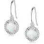 GEMSME White Gold Plated Teardrop Opal Dangle Earrings For Women