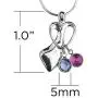 Loving Family Sterling Silver Mothers Loving Embrace Pendant Necklace without Charms - 18'' to 22'' Long -