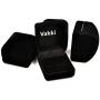 VAKKI 8mm Mens Red/Blue/Black Tungsten Carbide Rings with CZ Inlay Carbon Fiber Wedding Band Beveled Edge Comfort Fit Size 6-15