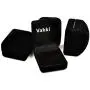 VAKKI 8mm Mens Red/Blue/Black Tungsten Carbide Rings with CZ Inlay Carbon Fiber Wedding Band Beveled Edge Comfort Fit Size 6-15