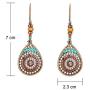 4 Pairs Bohemian Vintage Dangle Earrings Retro Rhinestone Earrings Boho Dangle Drop Earrings for Women Girls (Style A)