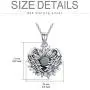 MBSUUH 925 Sterling Silver Oxidation Retro Sunflower Angle Wing Heart Necklace Vintage Pendant Valentines Day Present for Girlfriend-You are My Sunshine