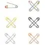TOPBRIGHT 5 Pairs Stainless Steel Stylish Cartilage Earrings Punk Goth Safety Pin Earrings for Mens Women