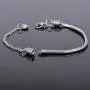Chili Jewelry Women Girls Moments Snake Chain Charms Bracelet 3mm Stainless Steel Chain Bracelet fits Charm Beads, 5-12 Inch