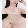 Amvie I Love You Necklace 100 Languages Fashion Crystal Love Memory Projection Necklaces for Women Girls Romantic Jewelry Gifts for Her Girlfriend Wife Mom