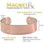 MagnetRX® Pure Copper Magnetic Bracelet - Arthritis Pain Relief & Carpal Tunnel Magnetic Therapy Copper Bracelets - Adjustable Wide Copper Cuff Bracelet with 12 Magnets (Brushed Copper, M/L)