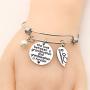 Grandmother Granddaughter Gifts Bracelets Heart Charm Bangles Women Jewelery - The Love Between Grandmother and Granddaughter Is Forever