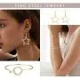 FIBO STEEL 4 Pcs Necklaces,24 Pairs Stud Dangle Earrings,10 Pcs Chain Bangle Bracelets Set for Women Fashion Gold Necklace Jewelry Set FIBO STEEL 4 Pcs Necklaces,24 Pairs Stud Dangle Earrings,10 Pcs Chain Bangle Bracelets Set for Women Fashion Gold Necklace Jewelry Set