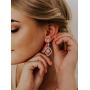SWEETV Wedding Jewelry Sets for Brides, Crystal Bridal Necklace and Earrings Jewelry Sets for Women Party Prom Gift