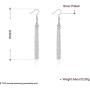 Fashion Beaded Threader Sterling Silver Plated Long Chain Dangle Drop Earrings for Women Girls Sensitive Ears Wedding Elegant Dangling Tassel Hook