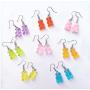 Tiande Creative Food Fruit Acrylic Big Drop Dangle Stud Earrings for Women Girls