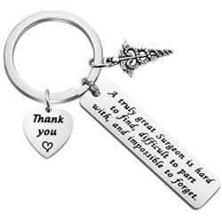 PENQI Surgical Tech Keychain Surgery Tech Jewelry A Truly Great Surgeon is Hard to Find Difficult to Part with Keychain Technologist Thank You Appreciation Gift
