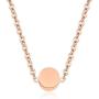 JIAHATE Dot Necklace,Women Girls Delicate Round Circle Necklace Tiny Little Simple Disc Slider Charm Stainless Steel Minimalist Circle Petite Jewelry