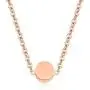 JIAHATE Dot Necklace,Women Girls Delicate Round Circle Necklace Tiny Little Simple Disc Slider Charm Stainless Steel Minimalist Circle Petite Jewelry