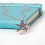 ENZOMAR 3 Star Necklaces for Women - Amethyst Crystal Necklace, Rose Gold Necklaces for Women, Wedding Anniversary, Necklaces for Teen Girls, Little Girls Jewelry, Healing Crystal Necklace
