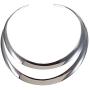 Women Choker Necklace for Women High Polished Stainless Steel Statemetn Bib Necklace Chunky Collar Tribal Torque Necklace Fashion Costume Jewelry