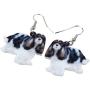 NEWEI Acrylic Sweet Cavalier King Charles Spaniel Dog Earrings Drop Dangle For Women Girl Gift Fashion Jewelry
