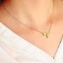 Joctly Tiny Initial Heart Necklace for Women Dainty Gold Plated A-Z Letter Love Pendant Choker Necklace