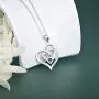 Distance Heart Necklace for Women 925 Sterling Sliver Heart Jewelry I Love You to The Moon and Back Necklaces for Mother Girlfriend Wife with Jewelry Gift Box Distance Heart Necklace for Women 925 Sterling Sliver Heart Jewelry I Love You to The Moon and Back Necklaces for Mother Girlfriend Wife with Jewelry Gift Box