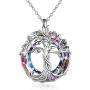 TOUPOP Mom Gifts for Mothers Day Sterling Silver Tree of Life Necklace with Circle Crystal Jewelry Gifts for Mom Women Wife Teen Girls Birthday Friend