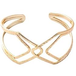 SENFAI Women Character Wide Hollow Cuff Bangles Statement Jewelry Punk Copper Opening Bangle Bracelets