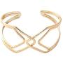 SENFAI Women Character Wide Hollow Cuff Bangles Statement Jewelry Punk Copper Opening Bangle Bracelets