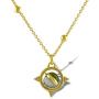 Starborn Moldavite and Meteorite Spinning Sphere Pendant
