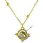 Starborn Moldavite and Meteorite Spinning Sphere Pendant Starborn Moldavite and Meteorite Spinning Sphere Pendant