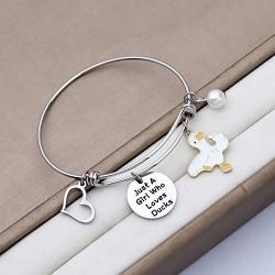 FAADBUK Funny Ducks Bracelet Animal Lover Gift Just A Girl Who Loves Ducks Jewelry Bracelet Ducks Lover Gift Ducks Jewelry