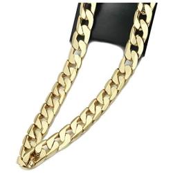 Gold Necklace Chain [ 9mm Cuban Link ] up to 20X More 14k GOLD Than Other Fashion Jewelry Chains - Durable Necklaces for Men with Replacement Guarantee 16 to 30 inches Lobster Claw Clasp USA Made!