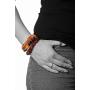 AMBERAGE Natural Baltic Amber Bracelet for Adults (Women/Men) - Hand Made from Polished/Certified Baltic Amber Beads(4 Colors)