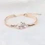 WUSUANED Just Breathe Lotus Flower Bracelet Yoga Jewelry Gift For Women Girl WUSUANED Just Breathe Lotus Flower Bracelet Yoga Jewelry Gift For Women Girl