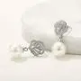 SWEETV Cubic Zirconia Pearl Drop Wedding Earrings for Brides, Ivory Bridal Pearl Earrings for Bridesmaid Jewelry Gift SWEETV Cubic Zirconia Pearl Drop Wedding Earrings for Brides, Ivory Bridal Pearl Earrings for Bridesmaid Jewelry Gift