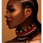 Lilbetter-Club African Style Womens Weave Multilayer Boho Big Choker Statement Necklace Short Collar Gold Necklace Earring for Women Fashion Jewelry Set