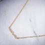 Blossom & Hue Dainty Cubic Zirconia Cluster Necklace | Pretty Baguette CZ Bar on Delicate Chain | Rhodium Plated Minimalist Jewelry | Gift for Her | Cz Bridal Party Gfit