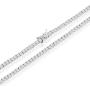 NYC Sterling Womens Magnificent 2mm Round Cubic Zirconia Tennis Necklace