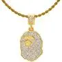 Nsitbbuery Hip Hop Plated 18K Gold Iced Out Ape Head Tag Pendant Chain Necklace Nsitbbuery Hip Hop Plated 18K Gold Iced Out Ape Head Tag Pendant Chain Necklace