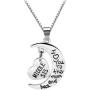 lifelovevc Women Family Jewellery Set Silver Love Heart Baby Mid Big Little Sister Pendant Necklace