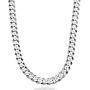 Miabella Solid 925 Sterling Silver Italian 9mm Solid Diamond-Cut Cuban Link Curb Chain Necklace for Men 18, 20,22, 24, 26, 28, 30 Inch Made in Italy