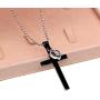 Uloveido Stainless Steel Plain Cross Pendant Necklace with Mustard Seeds Heart Pendant for Men and Women Y633