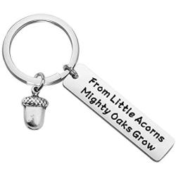 Zuo Bao Teacher Keychain Teacher Appreciation Gift Thank You Gift for Teacher from Little Acorns Mighty Oaks Grow Acorn Keychain Teachers Day Gift