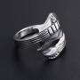 MZC Jewelry Music Guitar Ring Mens Stainless Steel Punk Rock Ring Size 8 to 12