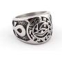 Gungneer Stainless Steel Ring Egyptian Eye of Horus Cross of Life Ankh Pharaoh Vintage Jewelry Talisman Accessories