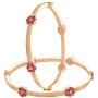 Ratnavali Jewels CZ Zirconia Gold Tone Red Baguette Diamond Elegant Sleek Bollywood Indian Bangles Jewelry Women