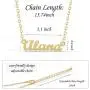 Ldurian Pre-Made Personalized Name Necklace, Custom 18K Gold Plated Nameplate, Jewelry Gift for Women and Girls(with Personalized Gift Card)(Alana) Ldurian Pre-Made Personalized Name Necklace, Custom 18K Gold Plated Nameplate, Jewelry Gift for Women and Girls(with Personalized Gift Card)(Alana)