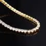 VOLUKA CZ Tennis Chain for Women Men White Gold/Rose Gold/Gold Plated Necklaces