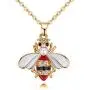 Osemind Bee Necklace for Women 14K Gold Honey Bee Pendant Necklace Enamel Bee Necklace Gold Bee Jewelry Gift for Teen Girls Osemind Bee Necklace for Women 14K Gold Honey Bee Pendant Necklace Enamel Bee Necklace Gold Bee Jewelry Gift for Teen Girls