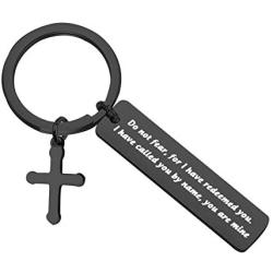 CYTING Religious Keychain Do Not Fear I Have Redeemed You Isaiah 43:1 Scripture Keychain Christian Jewelry Bible Verse Encouragement Gift